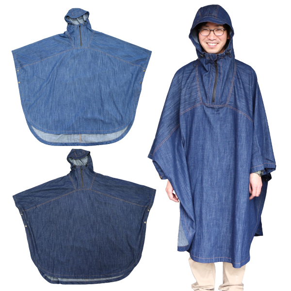 牛です。リメイクデニム　ポンチョコート 牛です。リメイクデニム ポンチョコート STAFF STYLING｜THE