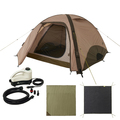 ロゴスTradcanvasエアマジックエントリーテントMセット71805597電動ポンプ付きテントタープドーム型テントキャンプ用品