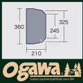 OGAWA CAMPAL（オガワキャンパル） PVCマルチシート ティエラワイドII用 (チャコールグレー) [ 1422 ]